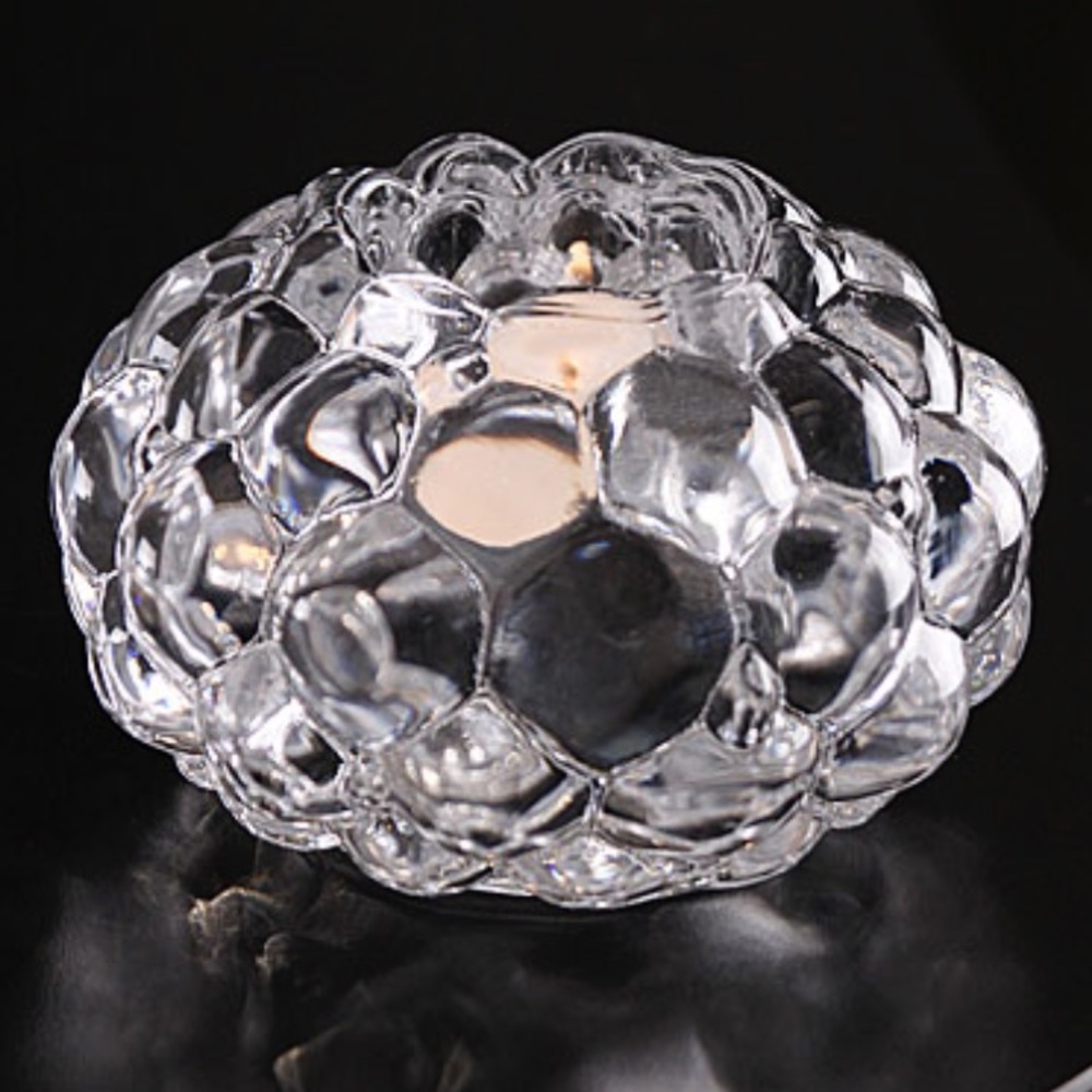 Oreffors Raspberry Crystal Votive Candle Holder